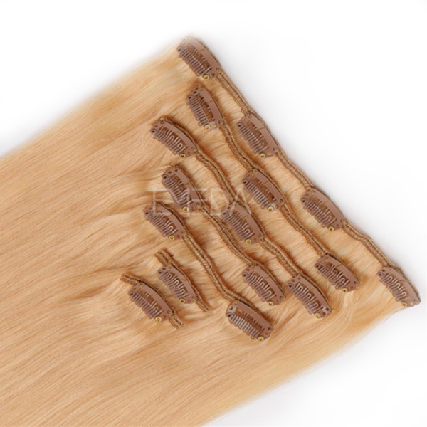 Remy human hair short hair clip in extensions XS052